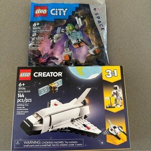LEGO Creator 31134 Space Shuttle Building Set & City 30694 Space Science Mech